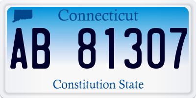 CT license plate AB81307