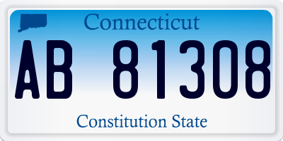 CT license plate AB81308