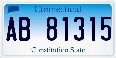 CT license plate AB81315