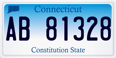 CT license plate AB81328
