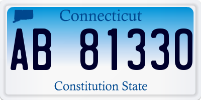 CT license plate AB81330