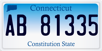 CT license plate AB81335