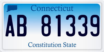 CT license plate AB81339