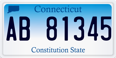 CT license plate AB81345