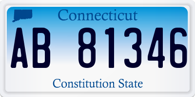CT license plate AB81346