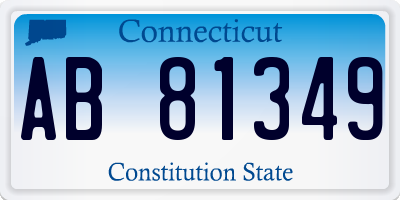 CT license plate AB81349