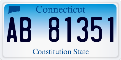 CT license plate AB81351