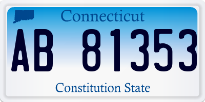 CT license plate AB81353
