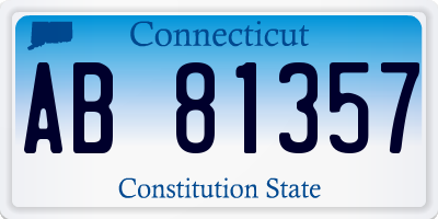 CT license plate AB81357