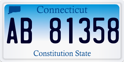 CT license plate AB81358