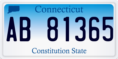 CT license plate AB81365
