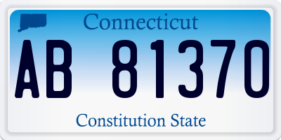 CT license plate AB81370