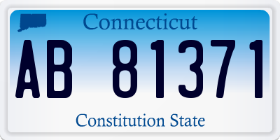 CT license plate AB81371