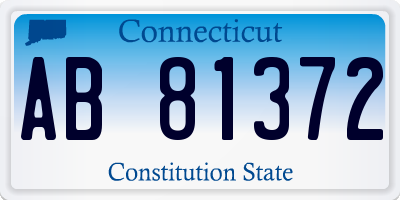 CT license plate AB81372