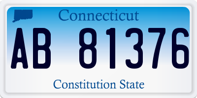 CT license plate AB81376