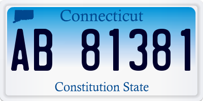CT license plate AB81381