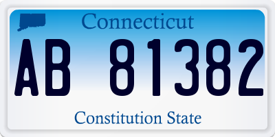 CT license plate AB81382