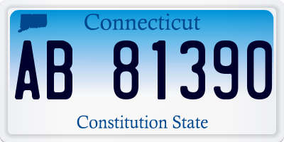 CT license plate AB81390
