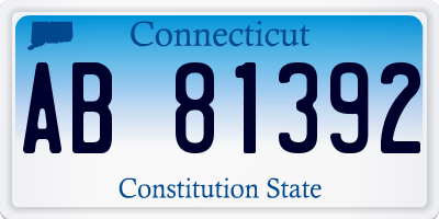 CT license plate AB81392