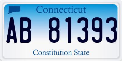 CT license plate AB81393