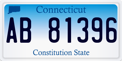 CT license plate AB81396