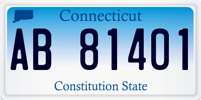 CT license plate AB81401