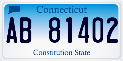 CT license plate AB81402