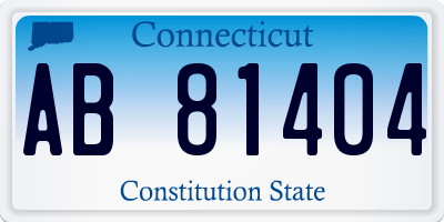 CT license plate AB81404