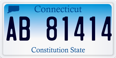 CT license plate AB81414