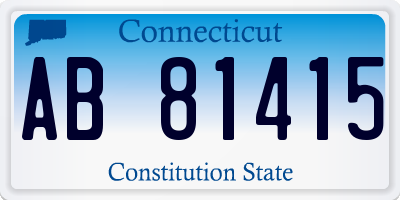 CT license plate AB81415