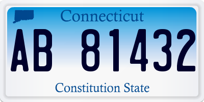 CT license plate AB81432