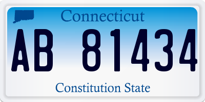 CT license plate AB81434