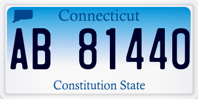 CT license plate AB81440
