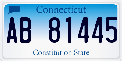 CT license plate AB81445