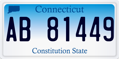 CT license plate AB81449