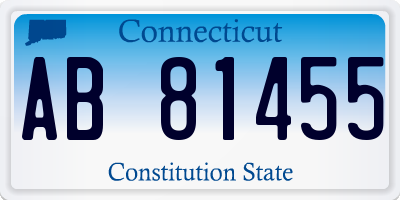 CT license plate AB81455