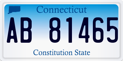 CT license plate AB81465