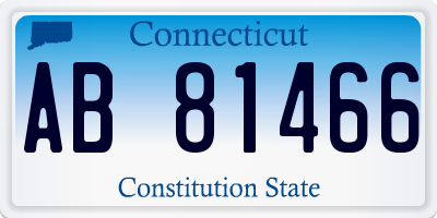 CT license plate AB81466