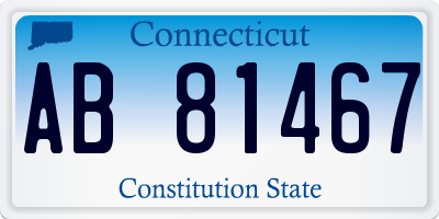 CT license plate AB81467
