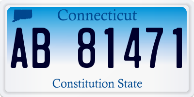 CT license plate AB81471
