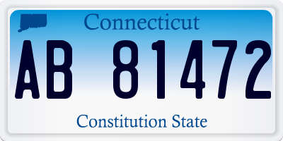 CT license plate AB81472
