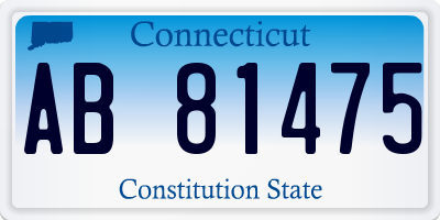 CT license plate AB81475