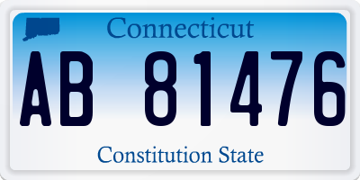 CT license plate AB81476