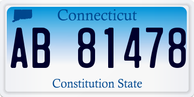 CT license plate AB81478