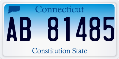 CT license plate AB81485