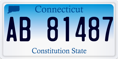 CT license plate AB81487