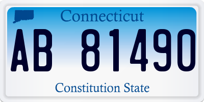 CT license plate AB81490