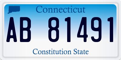 CT license plate AB81491