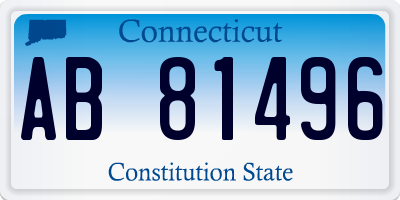 CT license plate AB81496