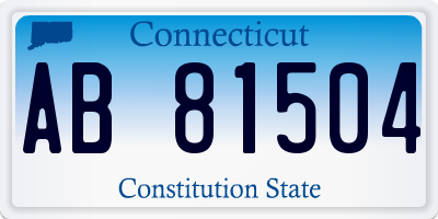 CT license plate AB81504